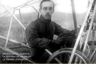 en 1903 le brésilien alberto santos-dumont atterrit avec son aéronef sur les champs-élysées et fête son exploit au fouquet’s.