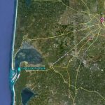 Vue par satellite de la région de Bordeaux et du bassin d'Arcachon - la France en photos