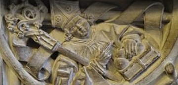 Sculpture de Saint-Nicolas de Myre à la cathédrale St-Nicolas - Fribourg - Suisse - dates repères dans l'année