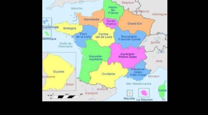 01/01/2016 – Réforme territoriale – la France passe de 22 à 13 régions