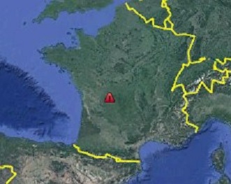 Situation géographique du village martyr d'Oradour-sur-Glane - massacre du 10 juin 1944